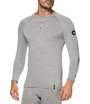 Koszulka Merino Henley z Guzikami
