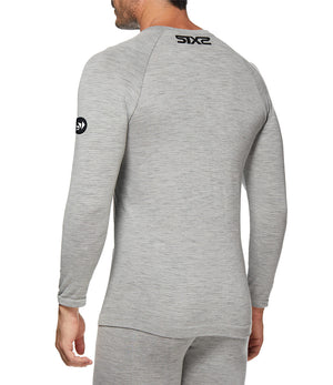 Koszulka Merino Henley z Guzikami