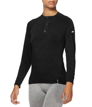 Koszulka Merino Henley z Guzikami
