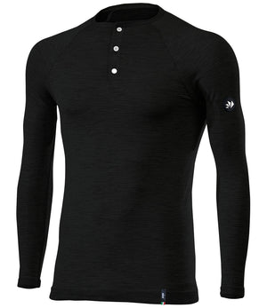 Koszulka Merino Henley z Guzikami