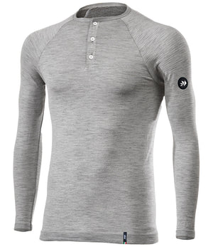 Koszulka Merino Henley z Guzikami